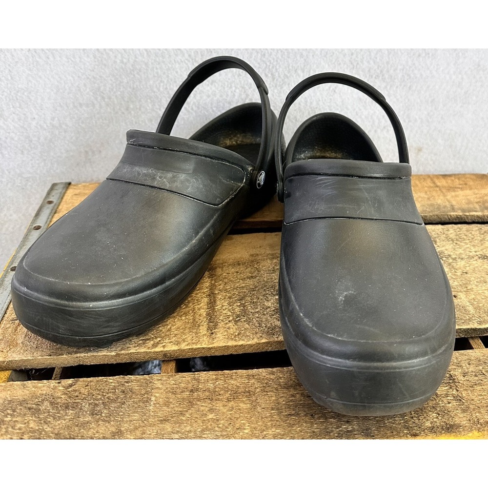 Crocs Mercy Work Clogs Shoes Women’s 10 Black Croslite Slip Resistant